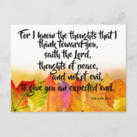 Porque conozco los pensamientos KJV Jeremiah Verse