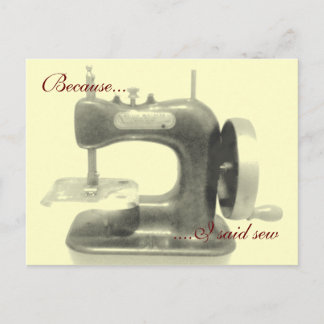 Postal Porque dije coser