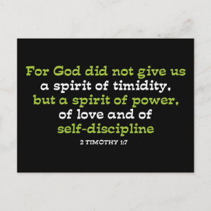 Postal Porque Dios no nos dio un Espíritu de timidez
