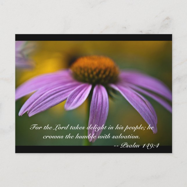 Postal Porque Jehovah se deleita con su pueblo; corona (Anverso)