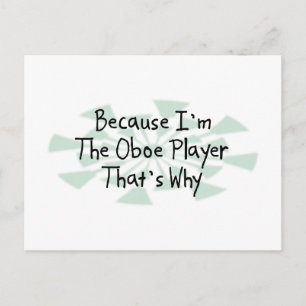 Postal Porque soy el jugador de Oboe