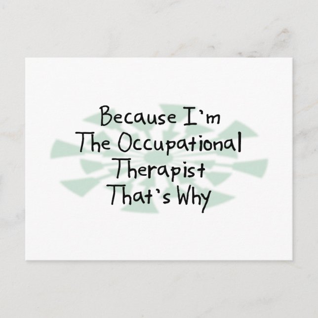 Postal Porque soy el terapeuta ocupacional (Anverso)