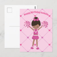 Porrista afroamericana chica de cumpleaños persona