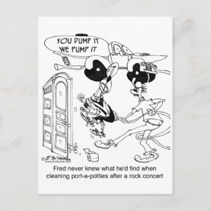 Postal Port-a-Potty luego de un concierto de rock