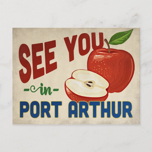 Postal Port Arthur Texas Apple - Viajes de época (Anverso)