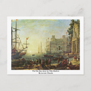 Postal Port De Mer Avec La Villa Médicis