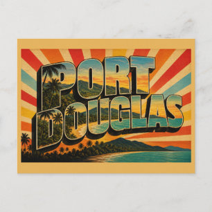 Postal Port Douglas Queensland Arte de Viaje Vintage