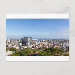 Postal Port Louis Skyline, capital de Mauricio, por da