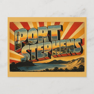 Postal Port Stephens NSW Australia Arte de Viaje Vintage