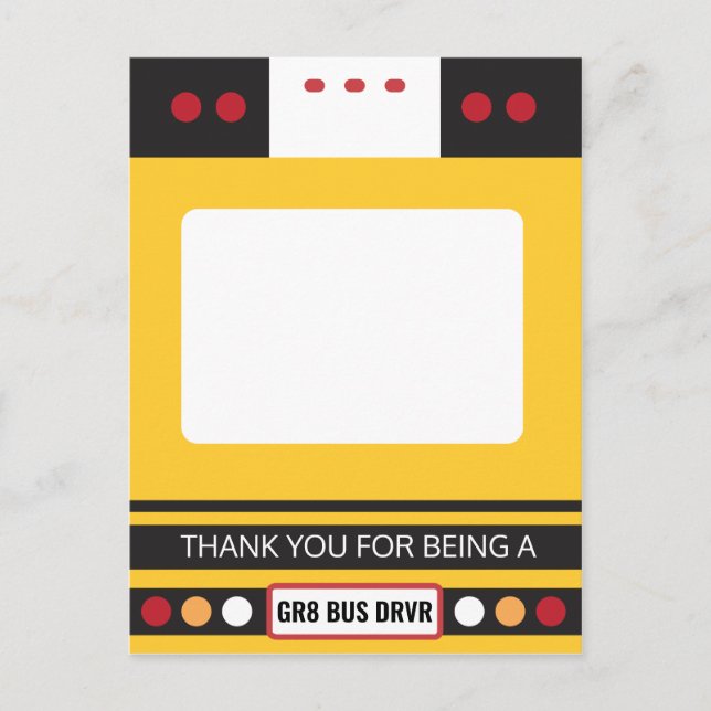 Postal Porta regalos de agradecimiento para conductores d (Anverso)