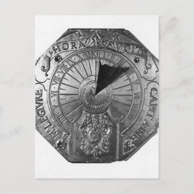 Postal Portable Sundial, del Castillo de Sierk 1756 (Anverso)