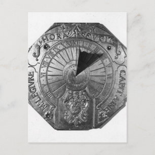 Postal Portable Sundial, del Castillo de Sierk 1756