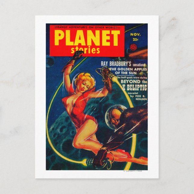 Postal Portada 2 de la revista Planet Stories (Anverso)