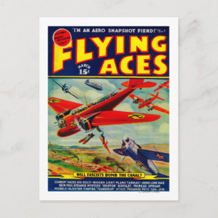 Postal Portada 3 de la revista Flying Aces