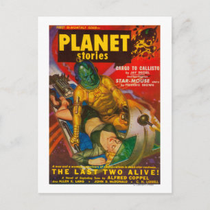 Postal Portada 6 de la revista Planet Stories