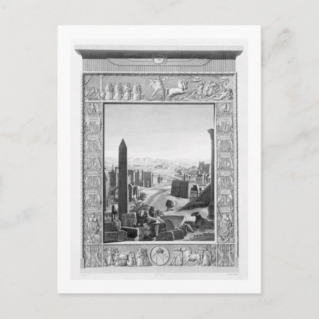 Postal Portada al volumen 1 de la "Descripción de Eg (Anverso)