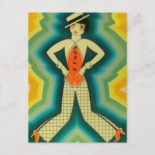 Postal Portada Art Déco “Dancer” de Jose Carlos
