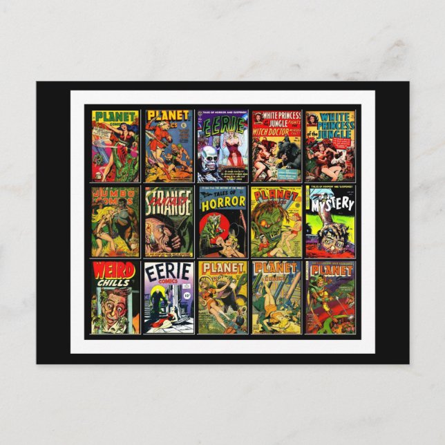 Postal Portada Cubiertas de Cómics Antiguos (Anverso)