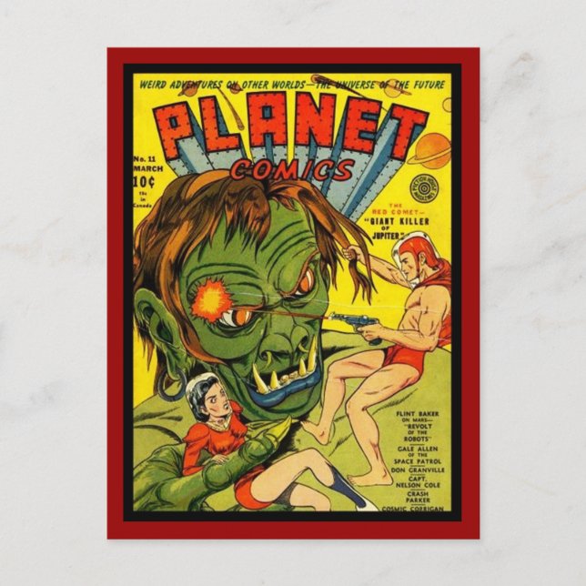 Postal Portada Cubiertas de Cómics Antiguos (Anverso)