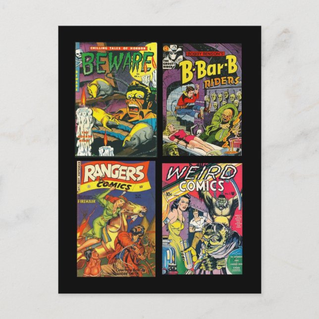 Postal Portada Cubiertas de Cómics Antiguos (Anverso)