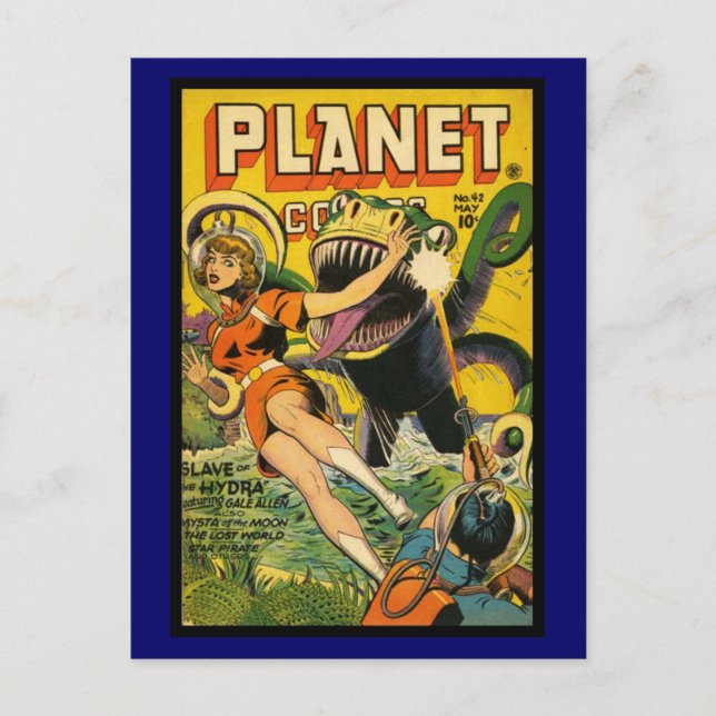 Postal Portada de cómics antiguos (Anverso)