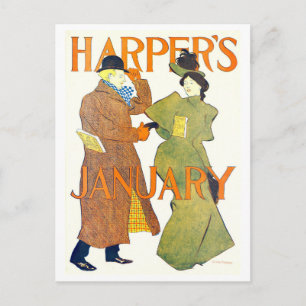 Postal Portada de Harper's para enero de 1895