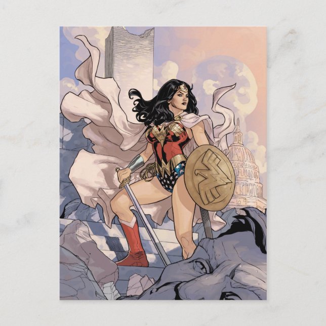 Postal Portada de historietas de mujeres maravillas #13 (Anverso)