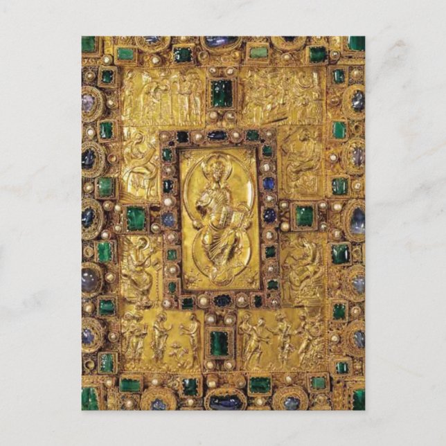 Postal Portada de joyas - Codex Aureus de St. Emmeram (Anverso)