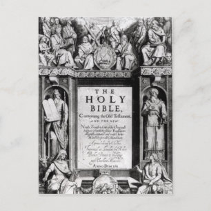 Postal Portada de la 'Biblia Santa'
