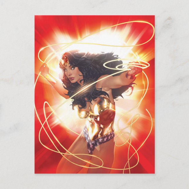 Postal Portada de la Enciclopedia Mujer Maravilla (Anverso)