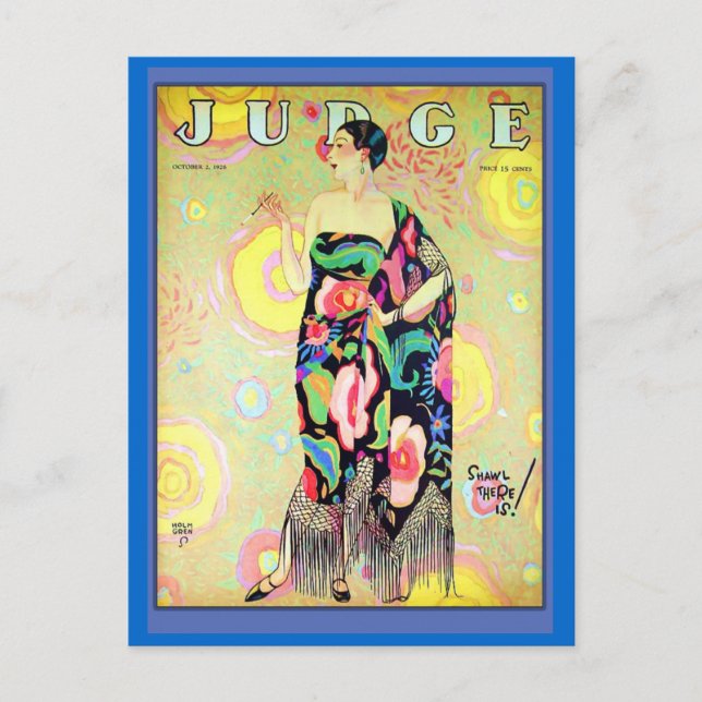 Postal Portada de la revista Judge 1926 (Anverso)