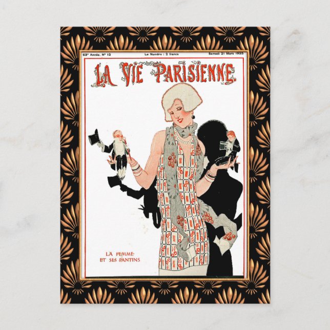 Postal Portada de la revista La Vie Parisienne 1920 (Anverso)