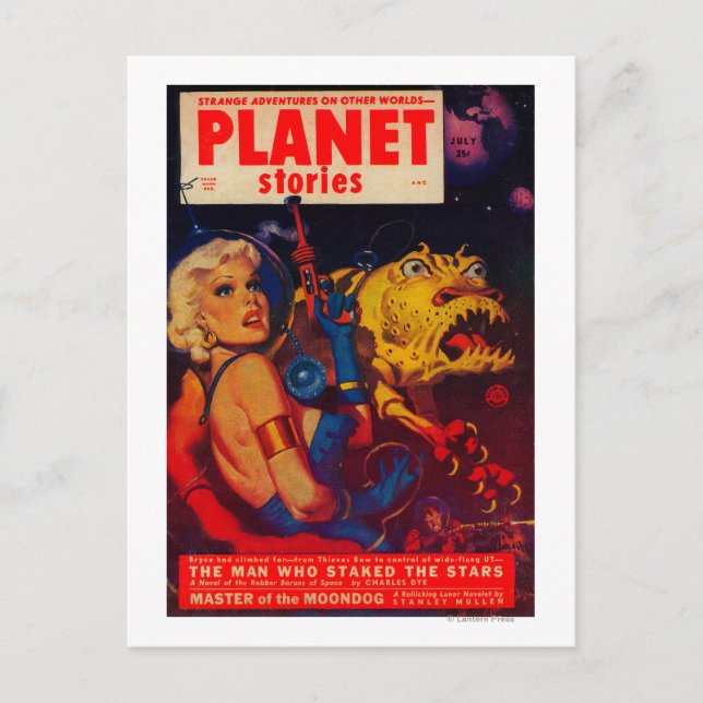 Postal Portada de la revista Planet Stories (Anverso)
