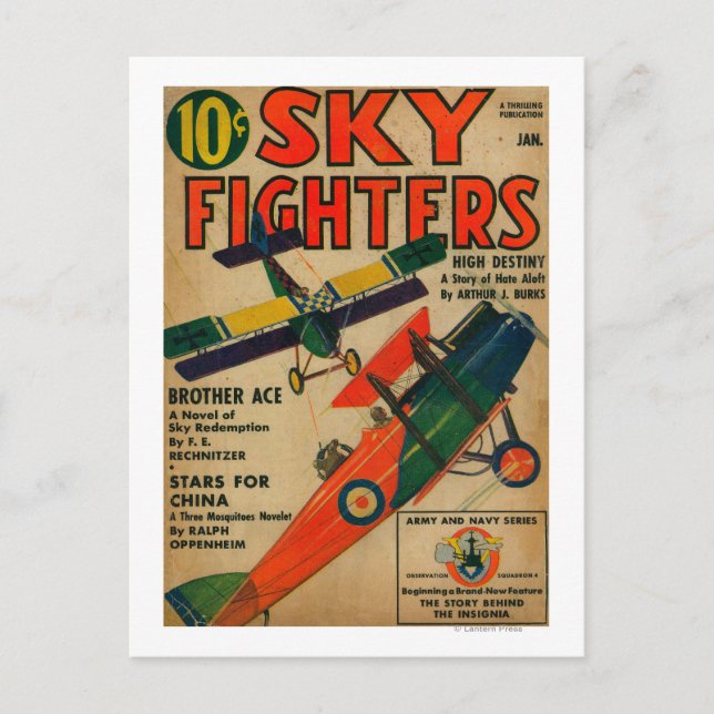 Postal Portada de la revista Sky Fighters (Anverso)