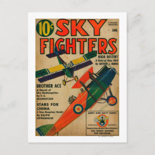 Postal Portada de la revista Sky Fighters