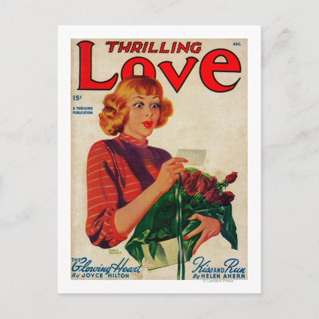 Postal Portada de la revista Thrilling Love (Anverso)