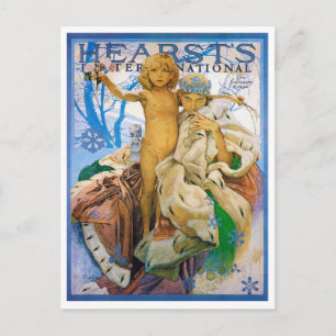 Postal Portada de Revista, Alphonse Mucha