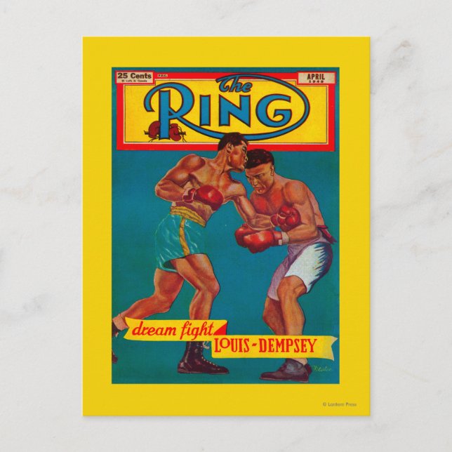 Postal Portada de The Ring Magazine (Anverso)