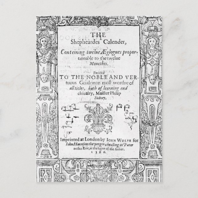 Postal Portada de 'The Shepeards Calender' (Anverso)