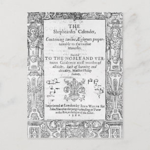 Postal Portada de 'The Shepeards Calender'