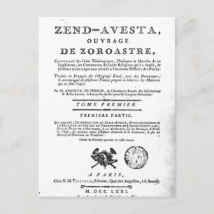 Postal Portada de una edición de 'Zend