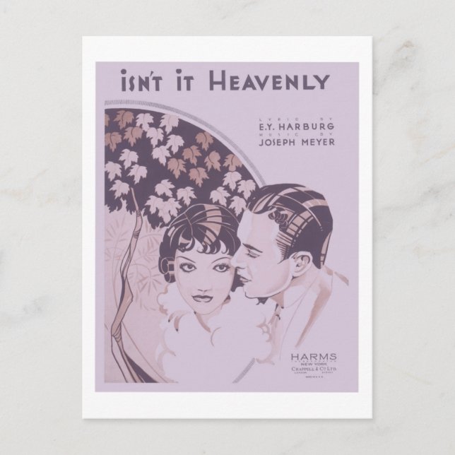 Postal Portada del cancionero Isn't It Heavenly (Anverso)