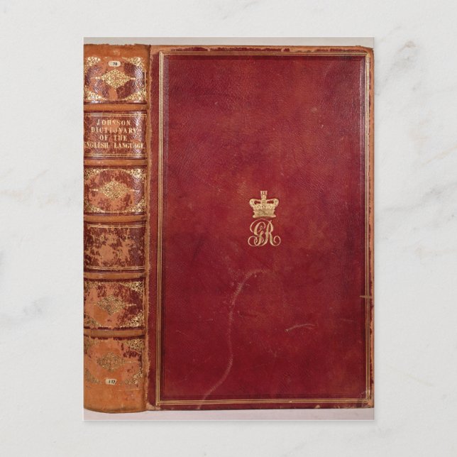 Postal Portada del diccionario de Johnson (Anverso)