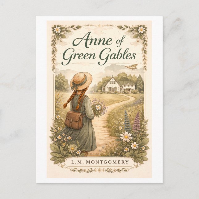 Postal Portada del libro Anne of Green Gables (Anverso)