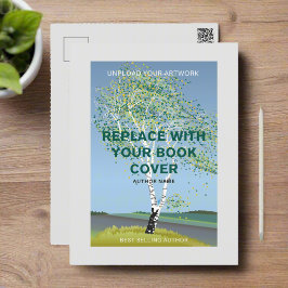 Postal Portada del libro de autor personalizado l Promoci