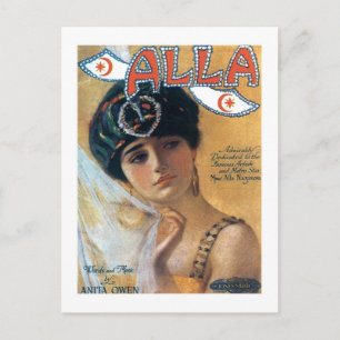 Postal Portada del libro de canciones Alla Vintage