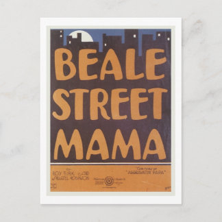 Postal Portada del libro de canciones Beale Street Mama V