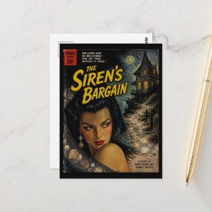 Postal Portada del libro de fantasía y terror The Sirens