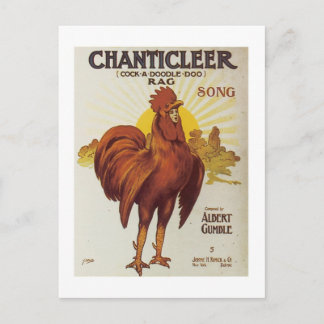 Postal Portada del libro de sondas Chanticleer Vintage