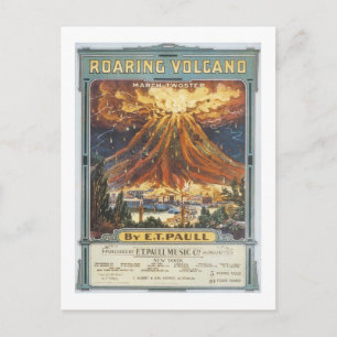 Postal Portada del libro de sondeos del volcán Vintage